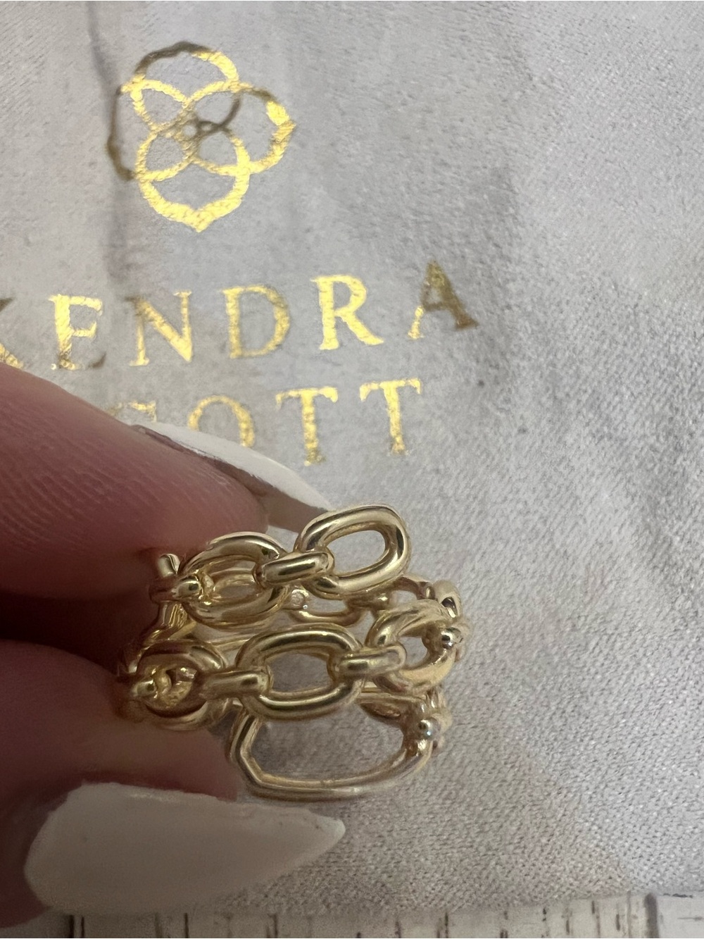 Kendra Scott Gold Ryder Chain Link Wrap Around Ring